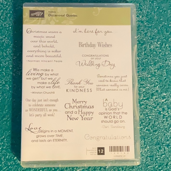 Stampin' Up! Other - Stampin’ Up! Occasional Quotes-Hostess Gift